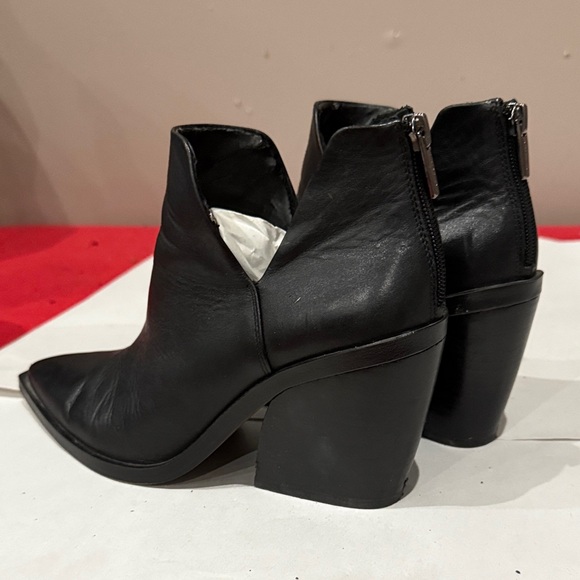 Black Leather Ankle Boots - Picture 3 of 7